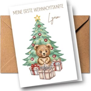 Meine erste Weihnachtskarte – personalisiert für Babys